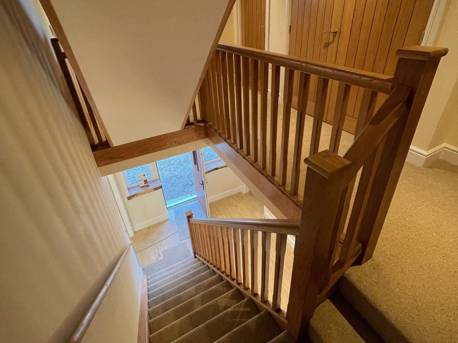 Separate staircases in Redbourne new build